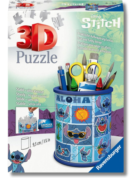 Puzzle 3D Portapenne Stitch