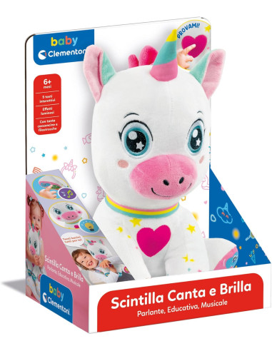 Clementoni - Baby Scintilla l’Unicorno Canta e...