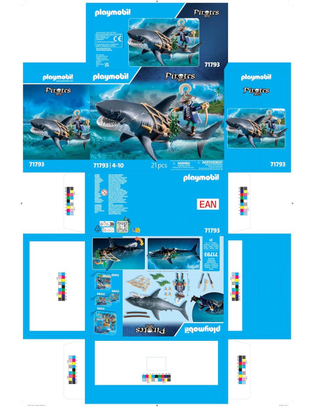 Playmobil - Pirata e squalo gigante