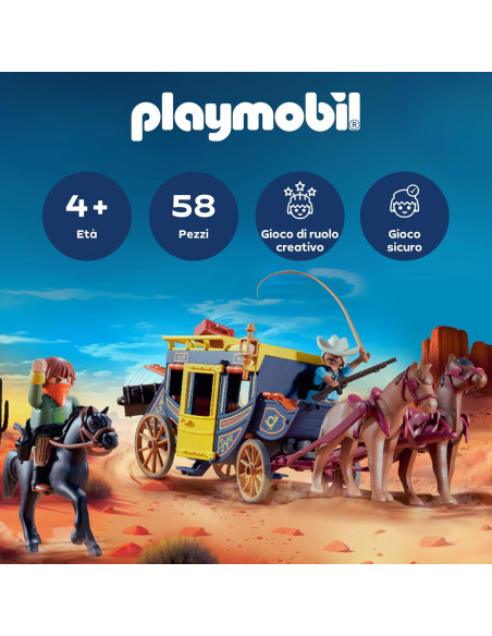Playmobil - Diligenza e bandito del Far West