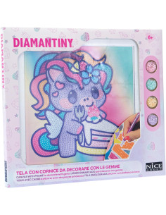 Diamantiny Kawaii Unicorn Quadretto con torta