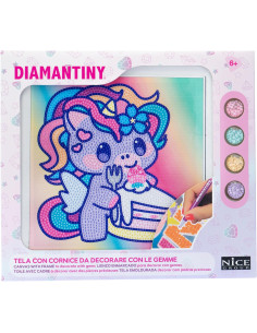 Diamantiny Kawaii Unicorn Quadretto con torta 2