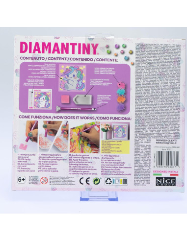 Diamantiny Kawaii Unicorn Quadretto con torta