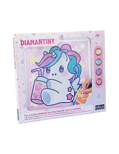 Diamantiny Kawaii Unicorn Quadretto con bevanda
