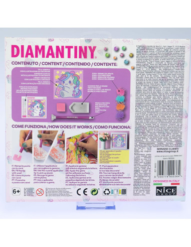 Diamantiny Kawaii Unicorn Quadretto con bevanda