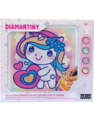 Diamantiny Kawaii Unicorn Quadretto con Cuore