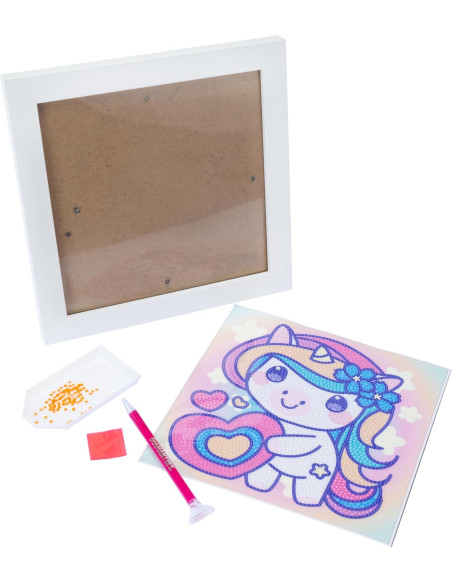 Diamantiny Kawaii Unicorn Quadretto con Cuore