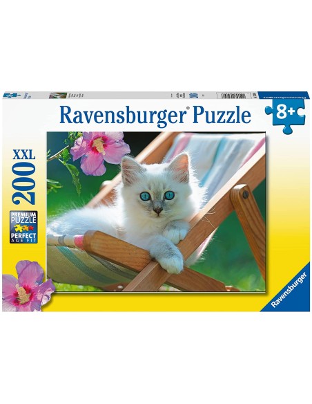Puzzle 200pz XXL - Micio Bianco
