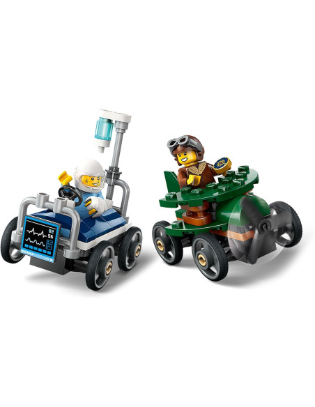 LEGO City Pack Veicoli da Corsa: Aereo Contro Letto d’Ospedale