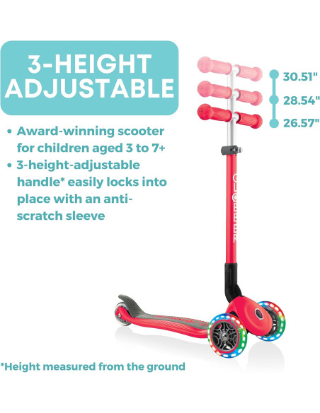 Globber - Primo Foldable Lights - Red