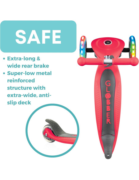 Globber - Primo Foldable Lights - Red