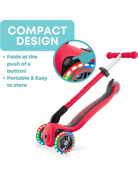 Globber - Primo Foldable Lights - Red