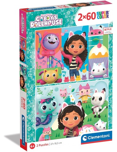 PUZZLE 2X60 GABBY'S DOLLHOUSE