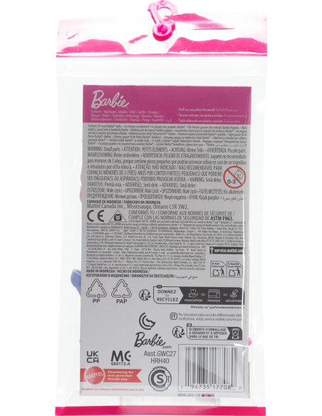 Barbie Look Completo vestito bianco e rosa