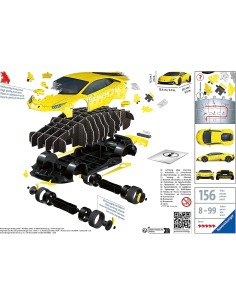 Puzzle 3D - Lamborghini Huracán EVO giallo 2