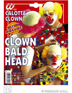 PARRUCCA PELATA CLOWN CON CAPELLI