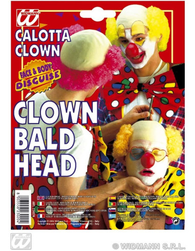 PARRUCCA PELATA CLOWN CON CAPELLI