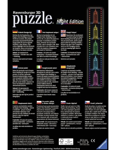 Puzzle 3d Empire State Building Luminoso