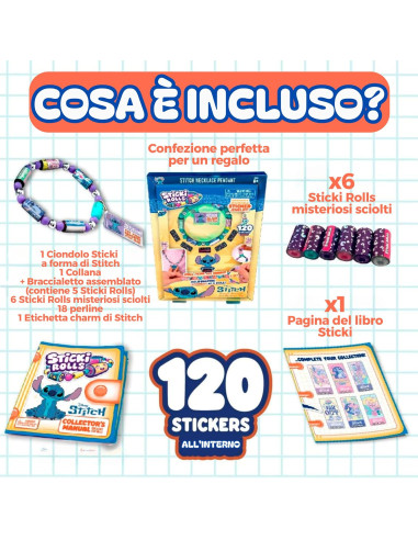 Sticki Rolls - Set con Pendente Stitch