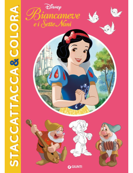 Biancaneve e i sette nani - Staccattacca e colora