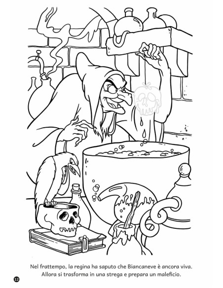 Biancaneve e i sette nani - Staccattacca e colora