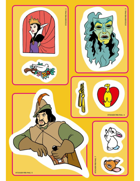 Biancaneve e i sette nani - Staccattacca e colora