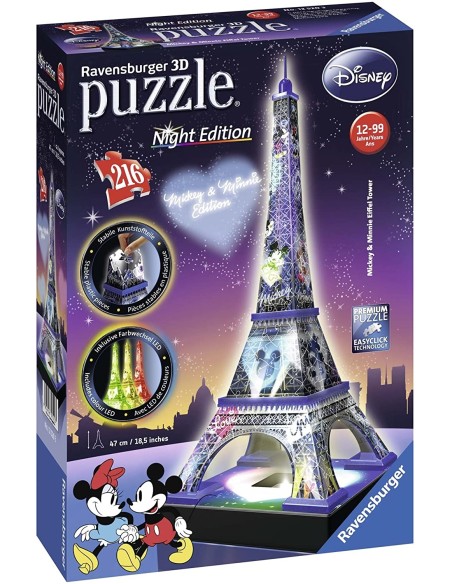 Puzzle 3d Tour Eiffel- Night Edition Disney