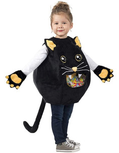 Costume gattina nera portacaramelle per bambini