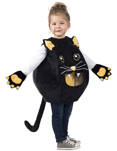 Costume gattina nera portacaramelle per bambini