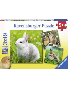 Puzzle 3x49 pz Teneri Coniglietti