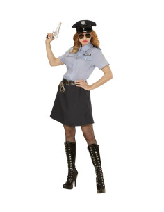 Poliziotta camicia, gonna, cintura, cappello Tg. M