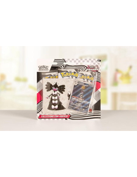Pokemon collezione con adesivi dell'espansione Fuoco Bianco
