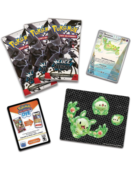 Pokemon Collezione con adesivi dell'espansione Luce Nera