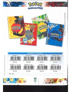 QUADERNO QUADRI 1 CM POKEMON XY