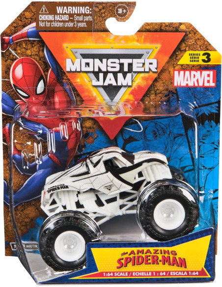 Monster Jam Veicoli 1 pack 1:64 Marvel Assortimento
