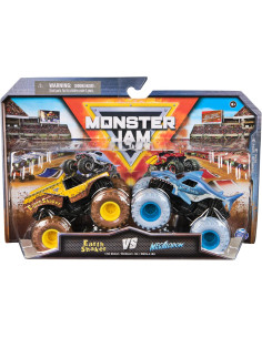 Monster Jam Veicoli 2 pack 1:64 Earth shaker vs Megalodon