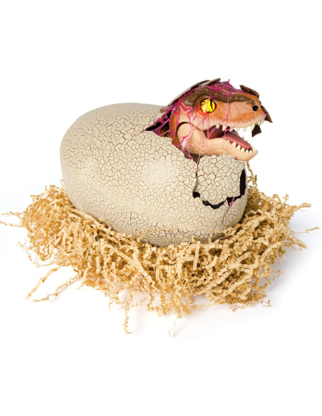 Primal Hatsch Jurassic World, T-rex Dinosauro Interattivo con Uovo