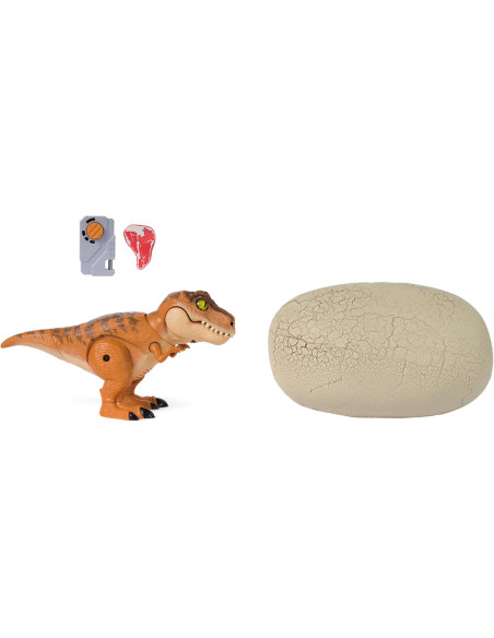 Primal Hatsch Jurassic World, T-rex Dinosauro Interattivo con Uovo