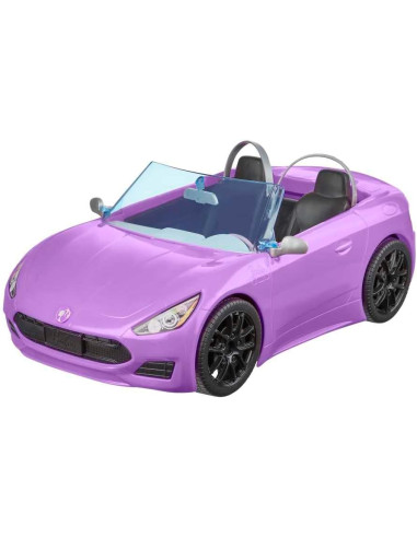 Barbie con auto cabrio viola