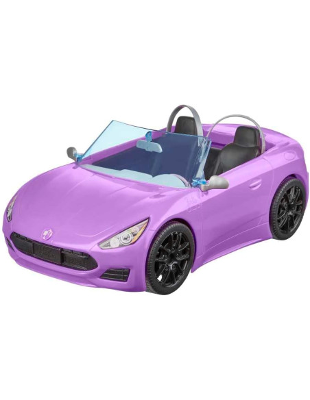 Barbie con auto cabrio viola
