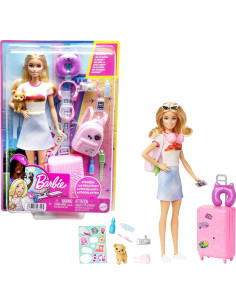 Barbie Traveller con valigia e accessori