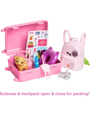 Barbie Traveller con valigia e accessori