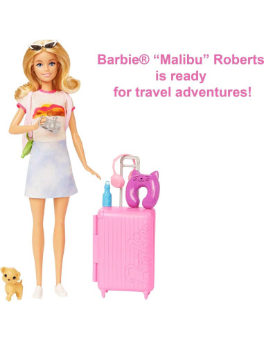 Barbie Traveller con valigia e accessori