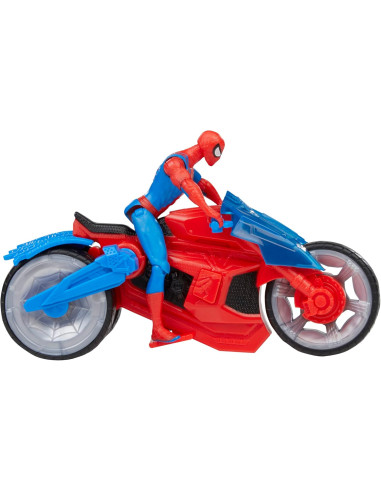 Spiderman moto blast c/ personaggio 10cm