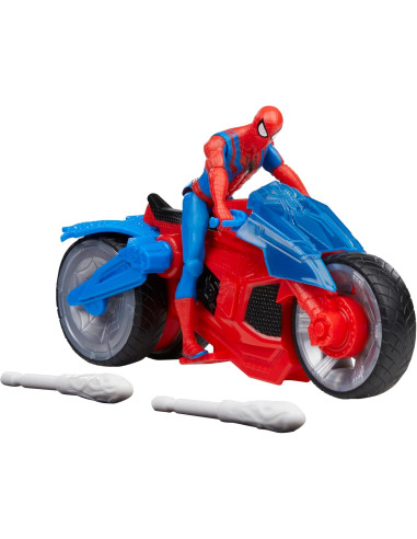 Spiderman moto blast c/ personaggio 10cm