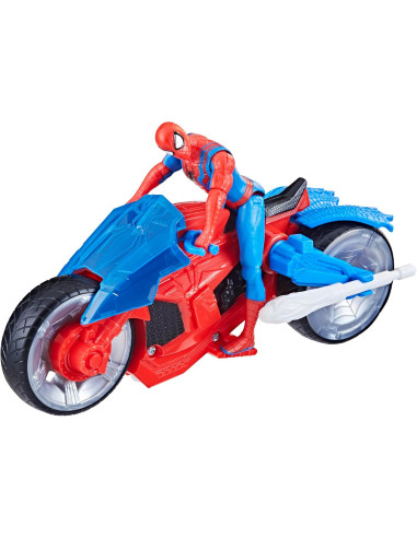 Spiderman moto blast c/ personaggio 10cm