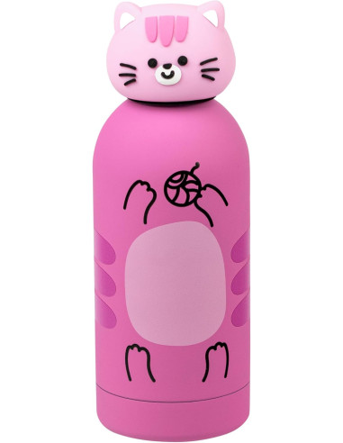 Borraccia c/ Topper 350ml Gatto Cartomania Chill