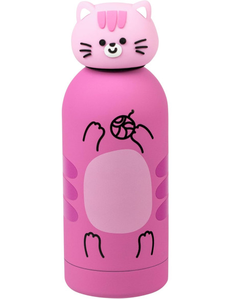 Borraccia c/ Topper 350ml Gatto Cartomania Chill