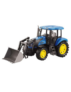 Fast Wheels Trattore Blu/bianco/verde Con Ruspa