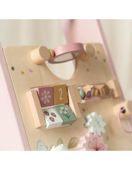 Carrellino primi passi Legno Rosa